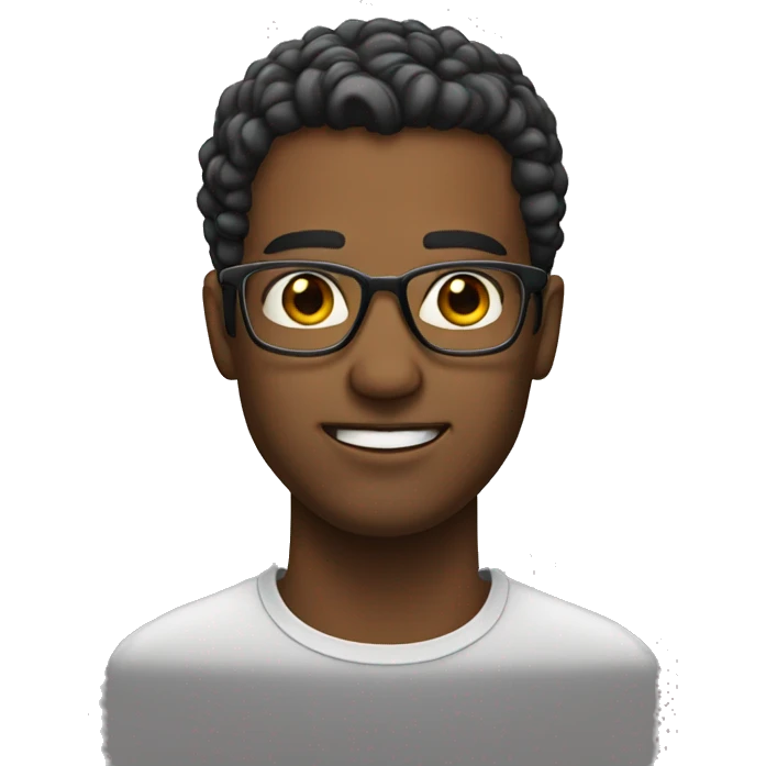 Handsome man with specticle emoji