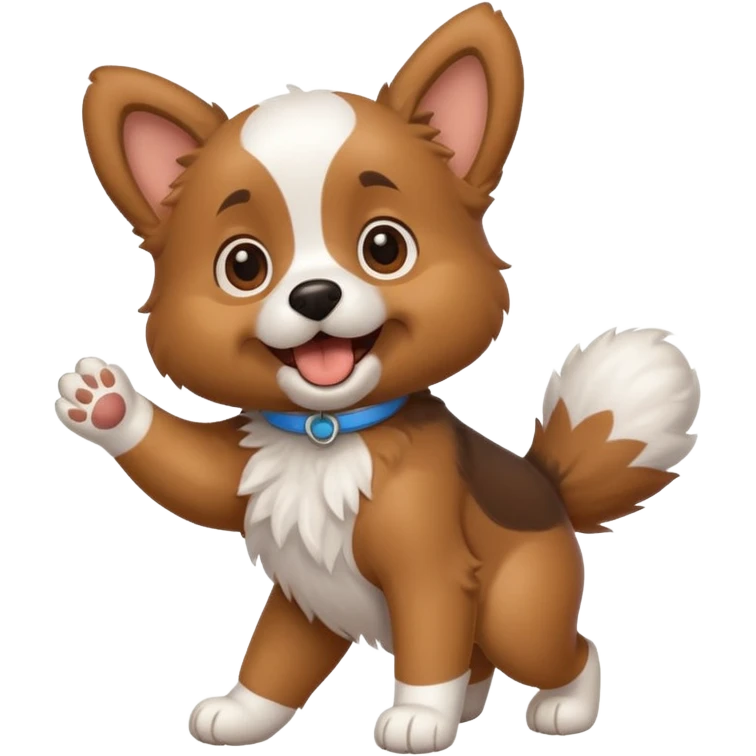cute dog mid-teleport emoji