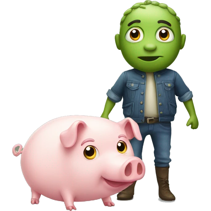 grenouille and pig emoji
