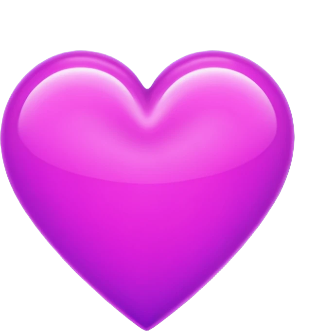 purple neon heart emoji