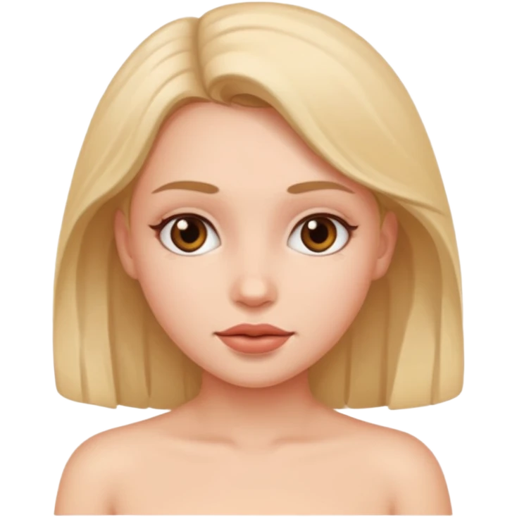 Realistic girl without clothes on emoji