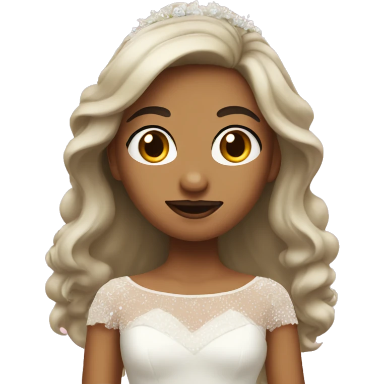 girl with a mustache wearing a wedding dress  emoji