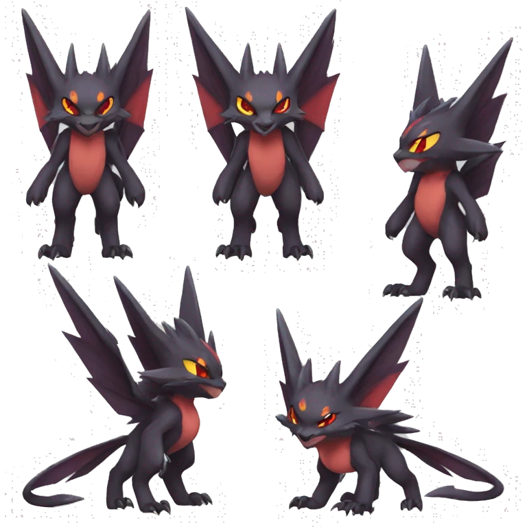 Noivern-Litten-Zoroark full body emoji