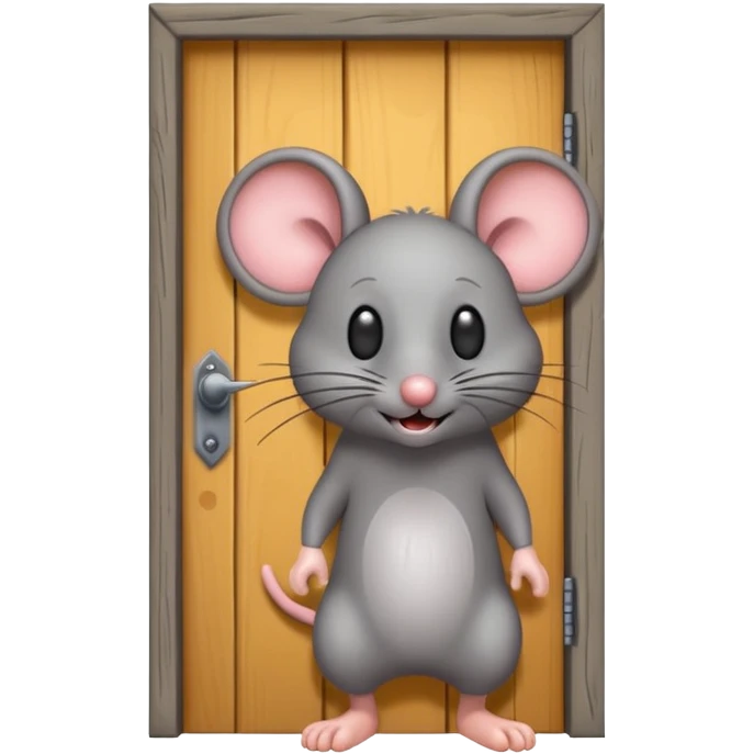 Scared Mouse open Little Door emoji