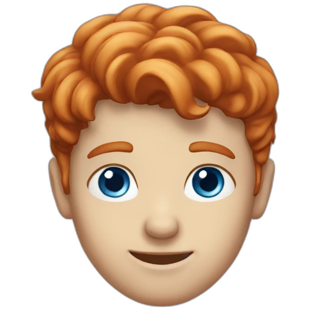 Redhead guy with blue eyes emoji