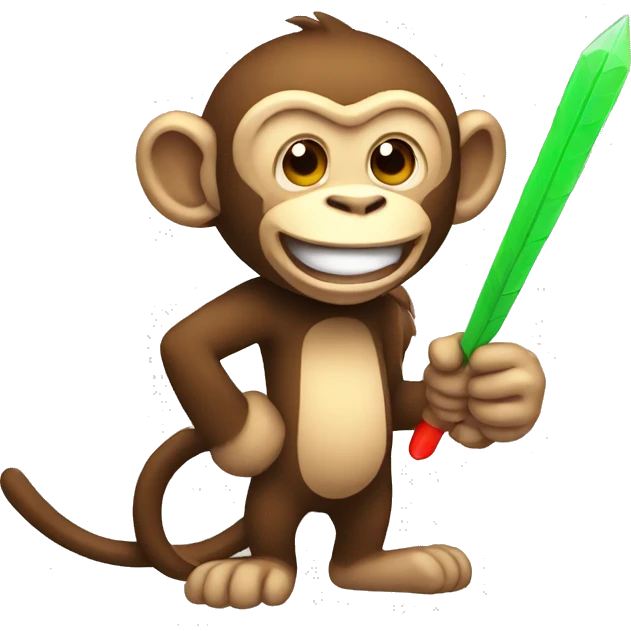 Laughing pointing pixelated monkey with a dart emoji