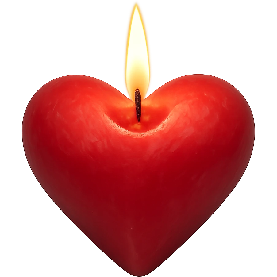 candle heart, remove background emoji