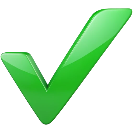 bright green check mark symbol emoji