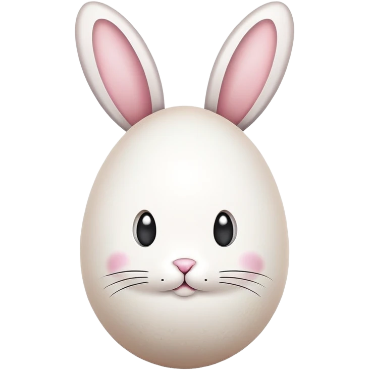 An egg with bunny ears, Easter themed emoji