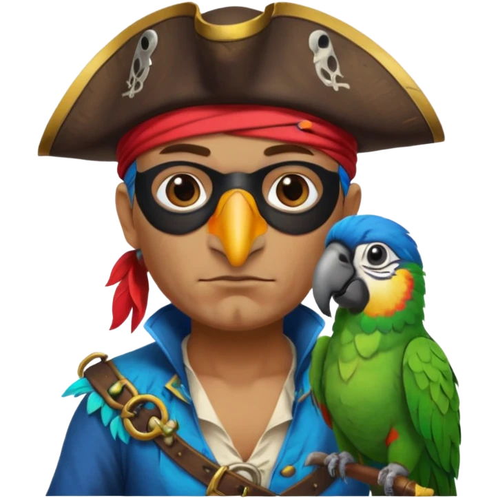 pirate and parrot emoji