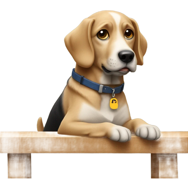 dog innardson the bench emoji