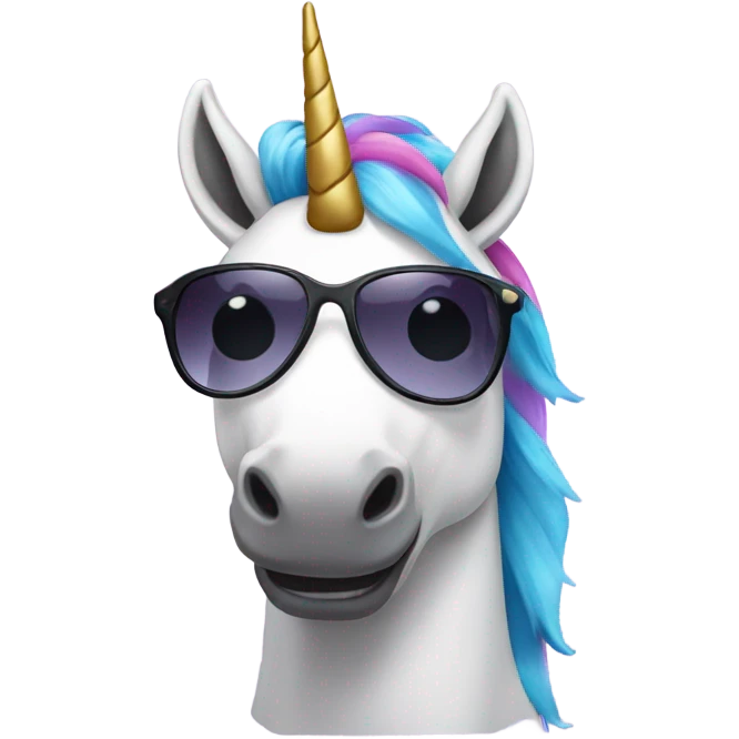 unicorn with sunglasses emoji