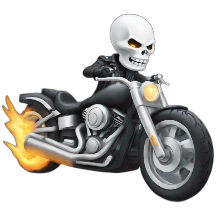 white ghost rider emoji