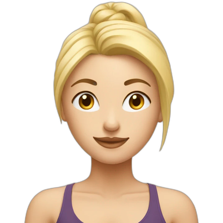 Yoga heart blonde emoji