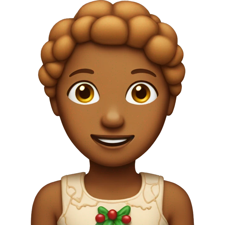 Gingerbread girl emoji