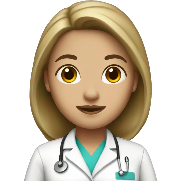 Nurse with dark blonde hair emoji