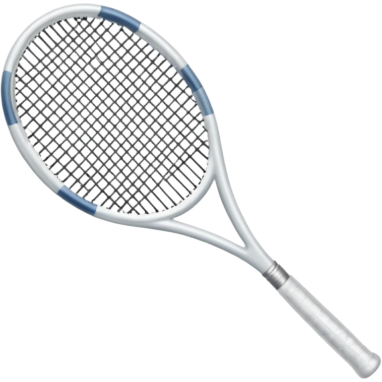 white glass crystal tennis racket emoji