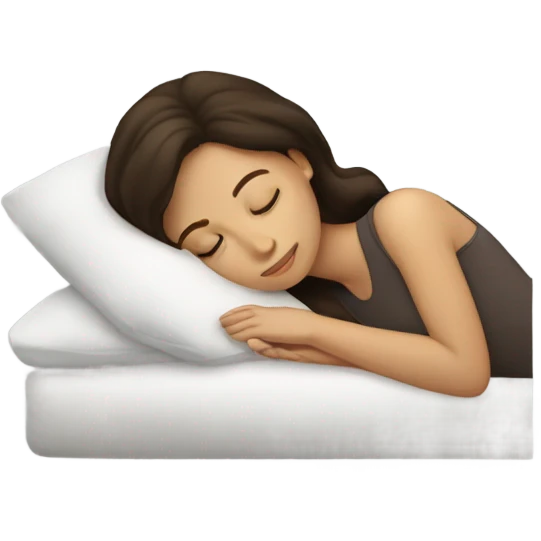 Brunette girl sleeping emoji