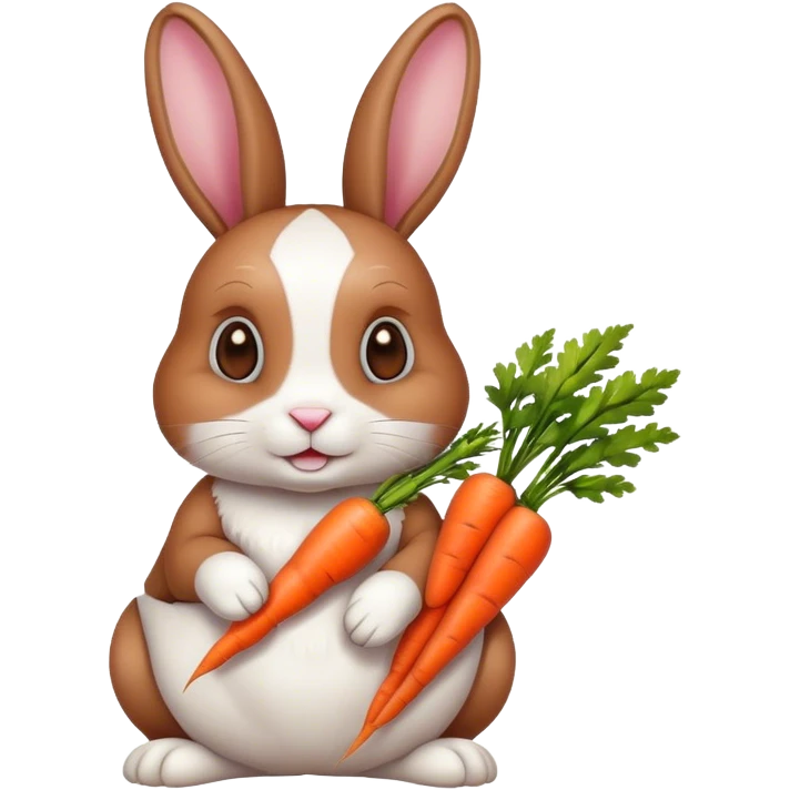 a rabbit with carrots emoji