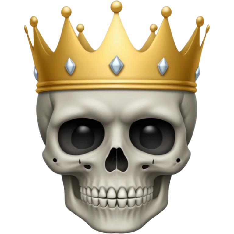 Skull face with a crown silencing emoji