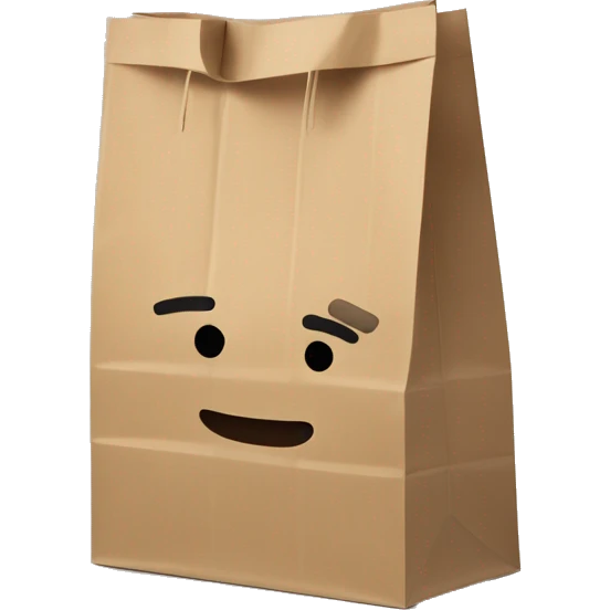 kraft paper bag of muji emoji