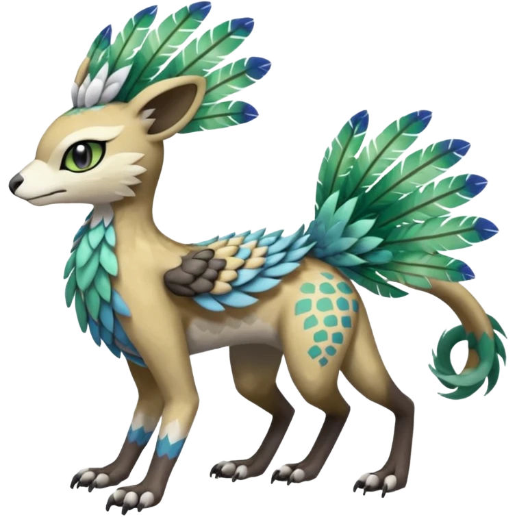 Meloetta-Garurumon-Trico-Pokémon-Fakémon-fusion-hybrid-creature emoji