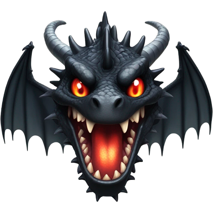 Huge Scary black dragon emoji