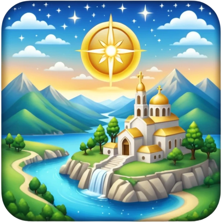 gorgeous beautiful sparkly divine spiritual holy aesthetic full scenic SCENERY emoji