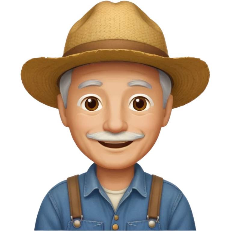 papa con ropa de granjero like señor emoji