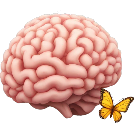 explode brain emoji but with butterflies emoji