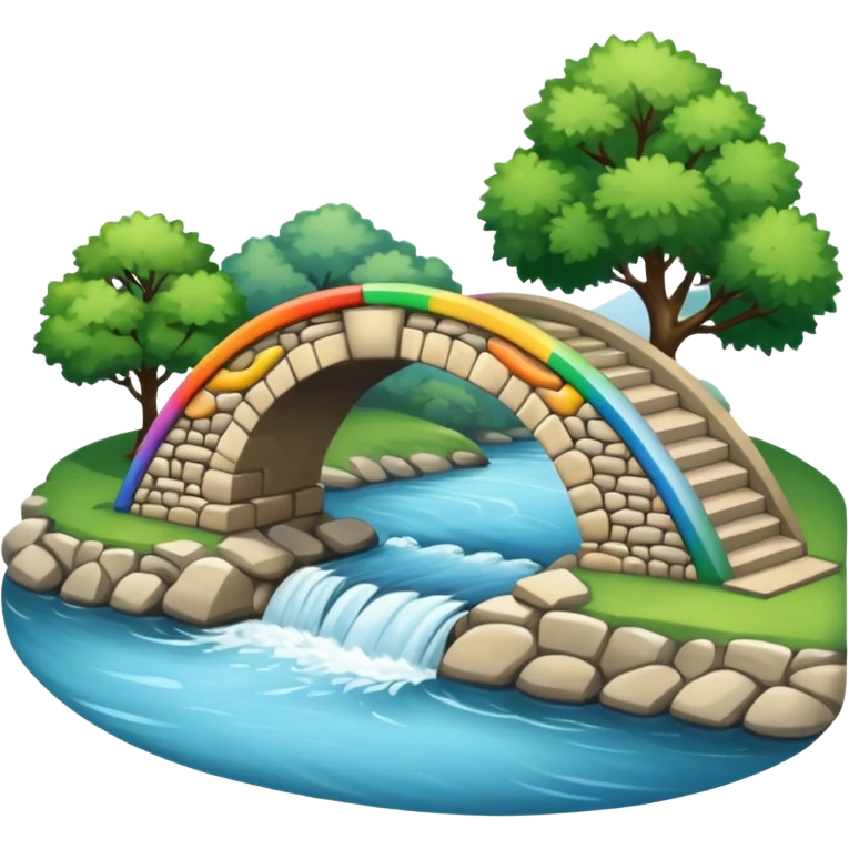 stone bridge over a river emoji