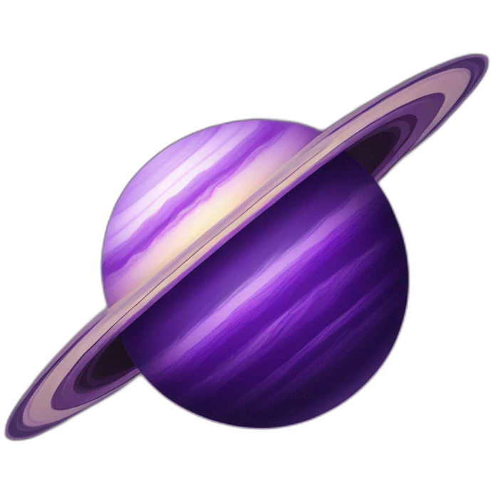 A purple saturn emoji