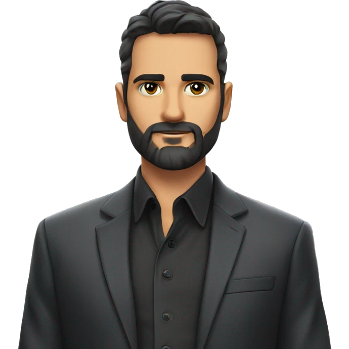 confident man in formal attire emoji