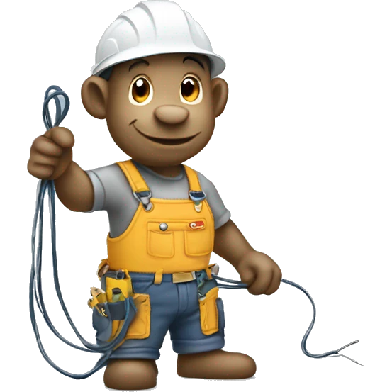 rat construction worker pulling cord for drapes emoji