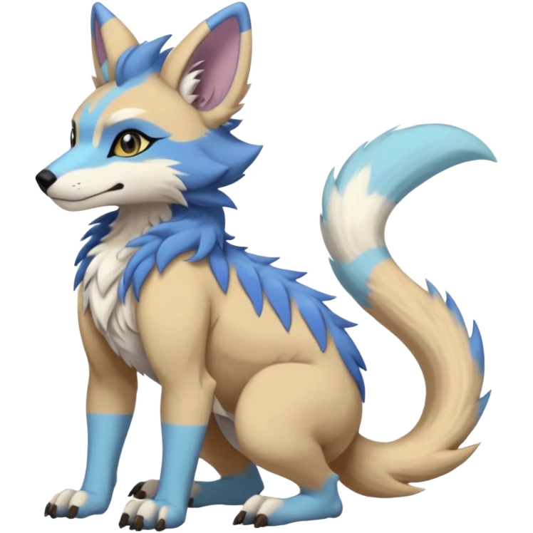 smooth soft pastel modern anthro furry vernid-trico-Protogen-Primagen-WereGarurumon-hybrid fursona by Falvie, LiLaiRa, AngieWolf emoji