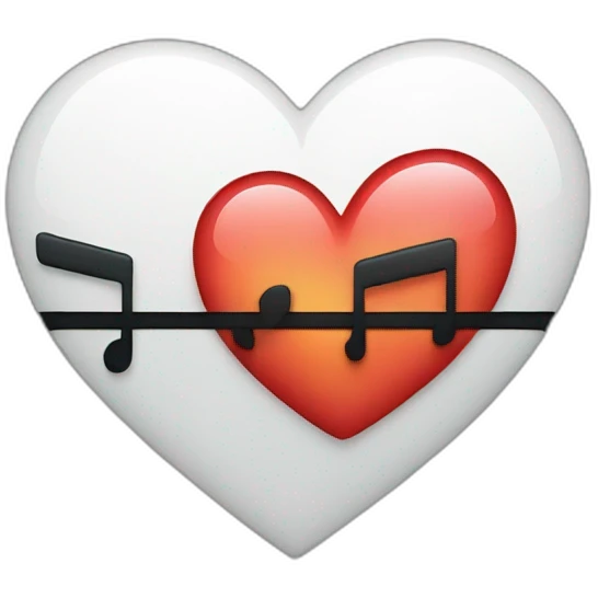 deezer music heart emoji