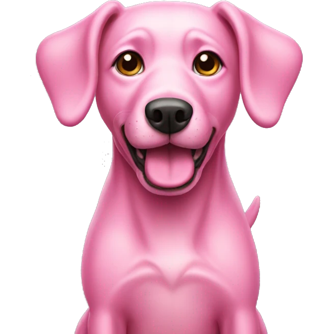 Pink dog emoji