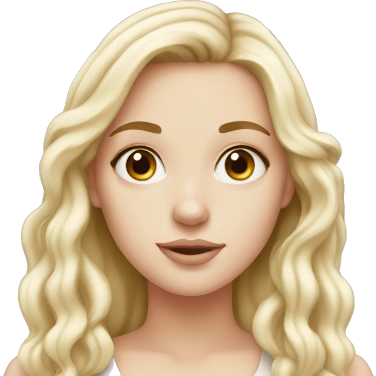 Beautiful white girl emoji