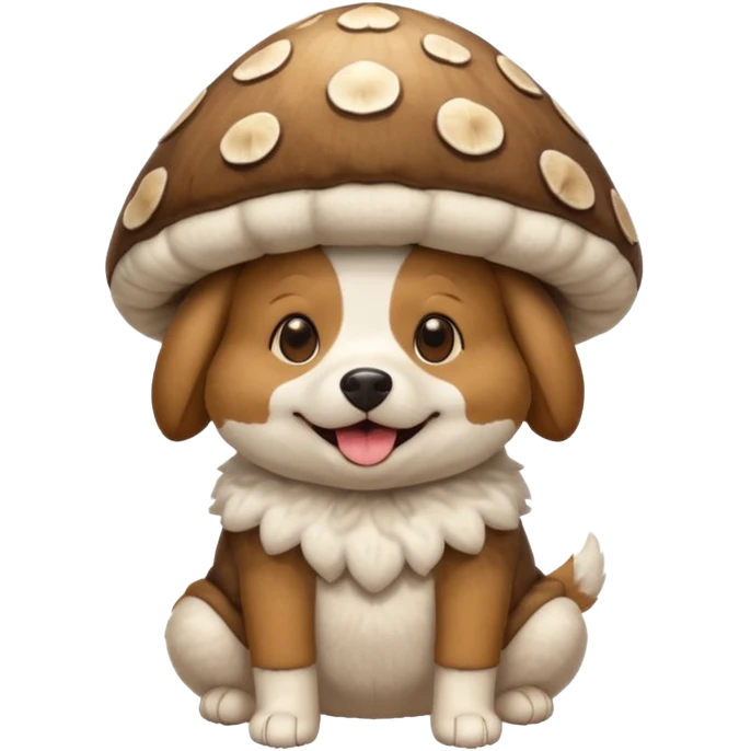 Dog in mushroom costume emoji