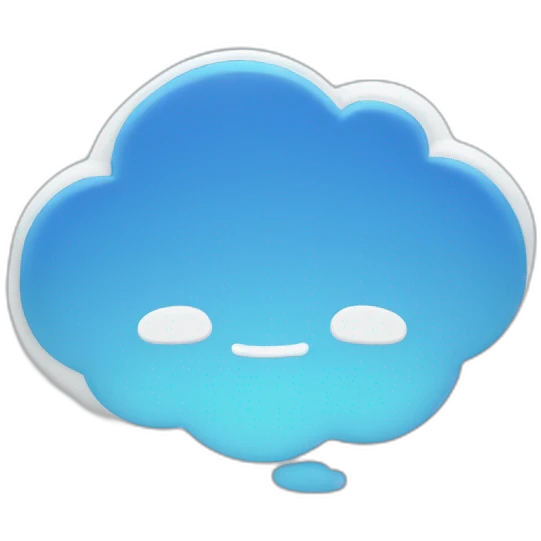Question bubble shaped like a cloud emoji
