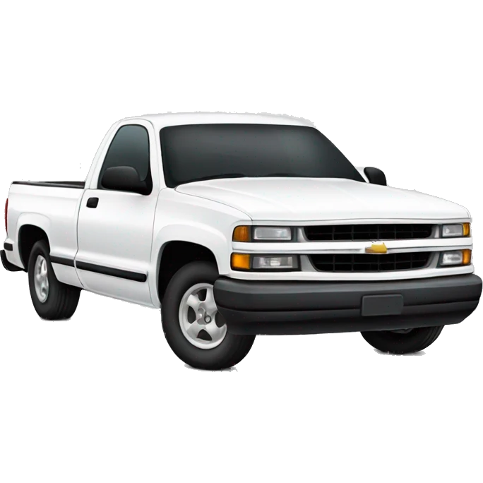 1995 white chevy truck emoji