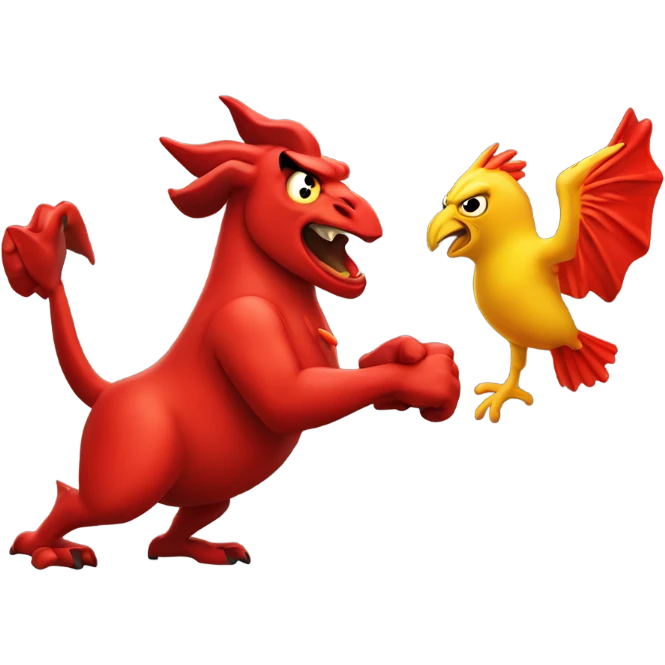 Liverbird punching red devil emoji