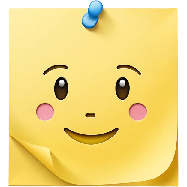 sticky note with a checkmark emoji style emoji