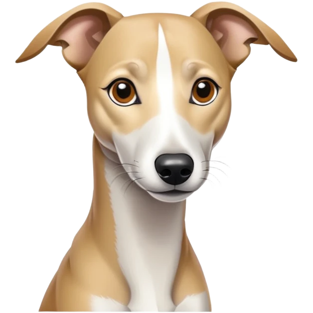 Tan and white whippet emoji