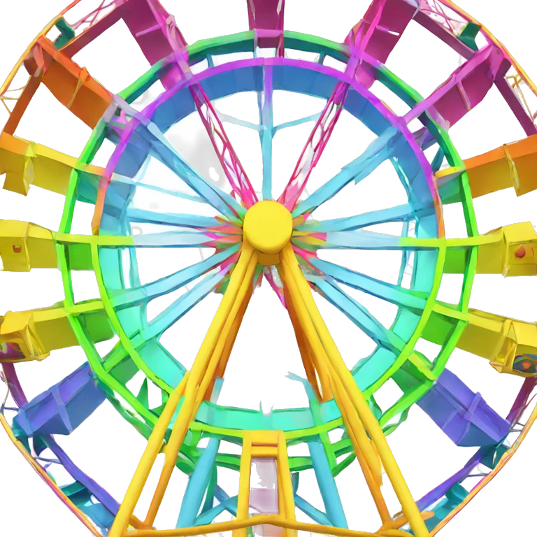 basic rainbow ferris wheel emoji