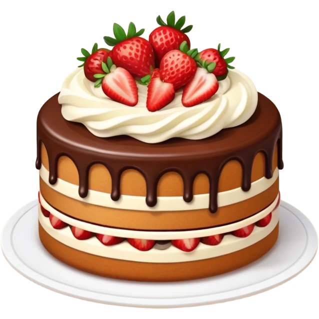 Quiero una torta con muchas fresas y chocolate emoji