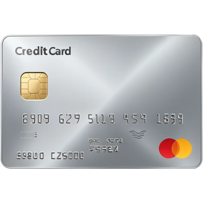Pale silver credit card emoji