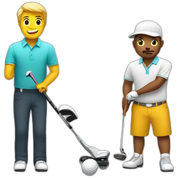 golfing with a midget emoji