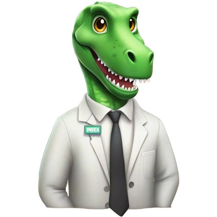 dinosaur clerk emoji