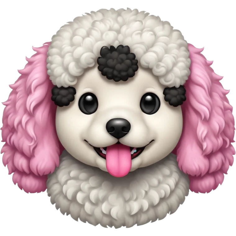 Caniche blanco y negro emoji